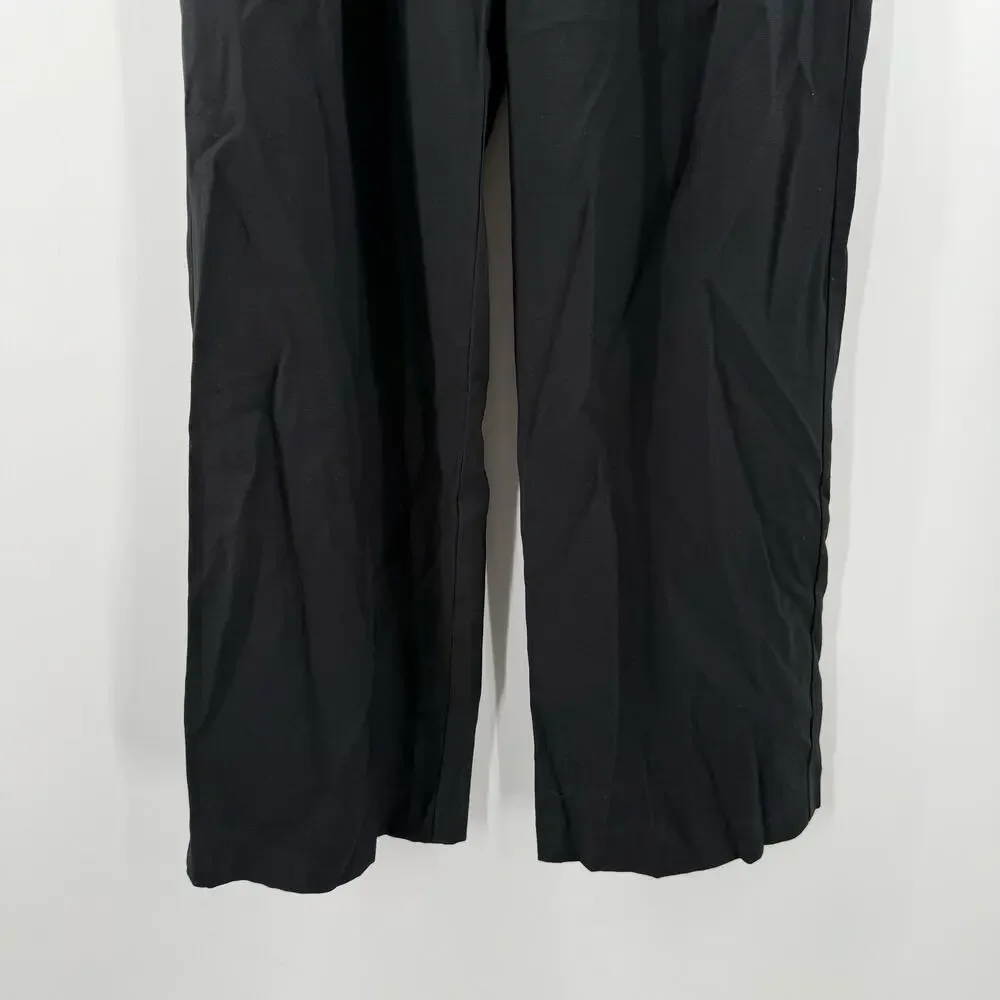 Sam Edelman Codie Pants Size 29 Black NWT High Rise Wide Leg Pleated Trousers